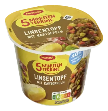 MAGGI 5 Minuten Terrine Linsentopf mit Kartoffeln
