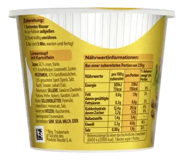MAGGI 5 Minuten Terrine Linsentopf mit Kartoffeln
