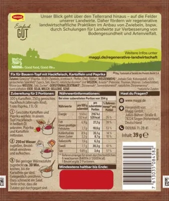 Maggi Fix für Bauern-Topf mit Hackfleisch