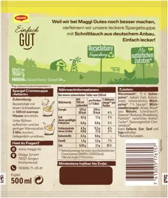 MAGGI Für Genießer Spargel Cremesuppe fettarm