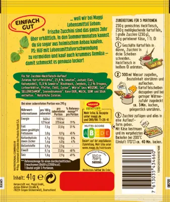 MAGGI Fix für Zucchini Moussaka