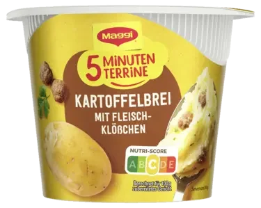 MAGGI 5 Minuten Terrine Kartoffelbrei mit Fleischklößchen
