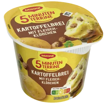 MAGGI 5 Minuten Terrine Kartoffelbrei mit Fleischklößchen