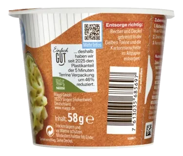 MAGGI 5 Minuten Terrine Nudeln Quattro Formaggi