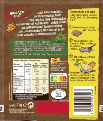 MAGGI Fix für Curry Geschnetzeltes