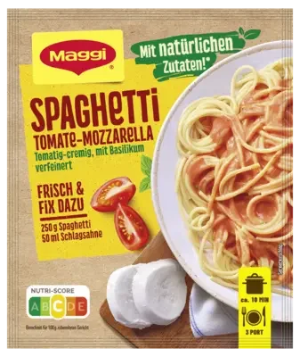 Maggi Fix für Spaghetti Tomate-Mozzarella