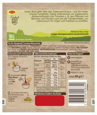 Maggi Fix für Spaghetti Tomate-Mozzarella