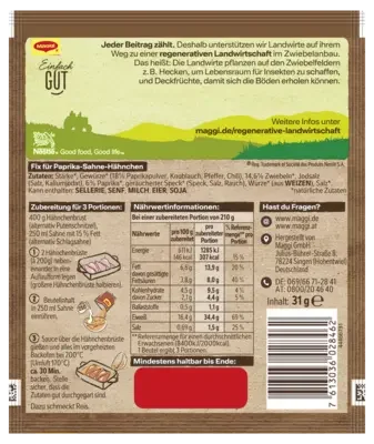MAGGI Fix für Paprika-Sahne Hähnchen