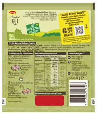 MAGGI Fix für Lachs-Sahne Gratin (Air Fryer geeignet)