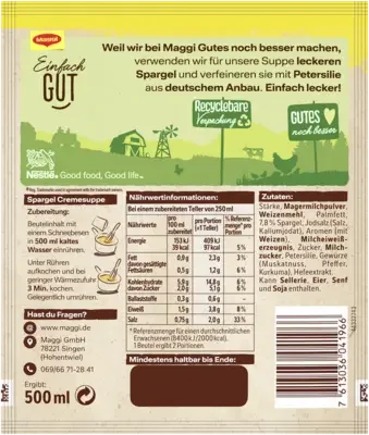 MAGGI Für Genießer Spargel Cremesuppe