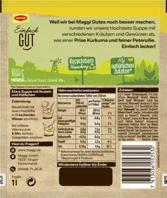 Maggi Guten Appetit, Hochzeits Suppe