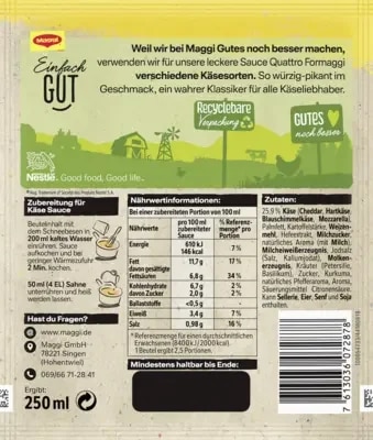 Maggi Für Genießer Quattro Formaggi