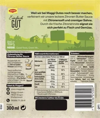 Maggi Für Genießer Zitronen Buttersauce