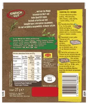 MAGGI Fix für Ofen-Hähnchen mit Gemüse und Kartoffeln