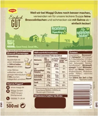 MAGGI Für Genießer, Broccoli Cremesuppe