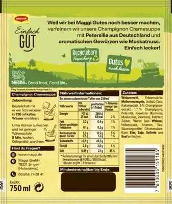 MAGGI Guten Appetit Champignon Cremesuppe