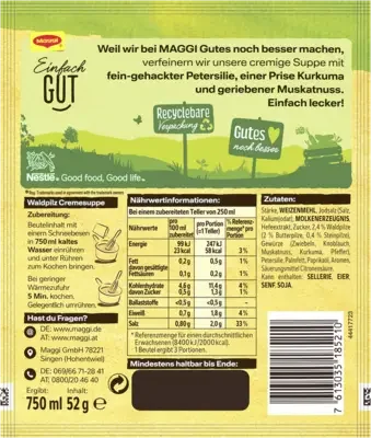 Maggi Guten Appetit Waldpilz Cremesuppe