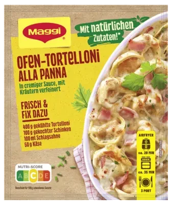 MAGGI Fix für Ofen-Tortelloni alla panna (Air Fryer geeignet)