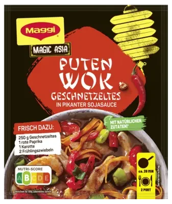 MAGGI Magic Asia Fix für Puten Wok Geschnetzeltes