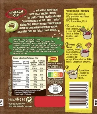MAGGI Fix für Hackfleisch Käse-Suppe