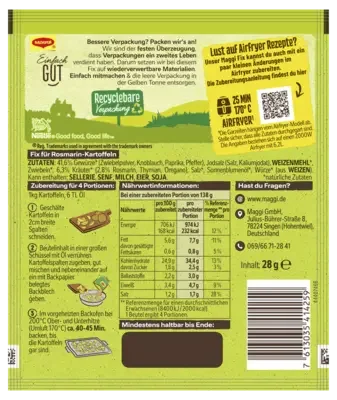 MAGGI Fix für Rosmarin Kartoffeln (Air Fryer geeignet)