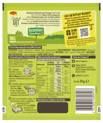 MAGGI Fix für Blumenkohl-Kartoffel Gratin (Air Fryer geeignet)