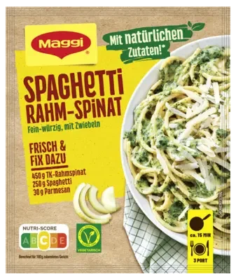 MAGGI Fix für Spaghetti Rahm-Spinat
