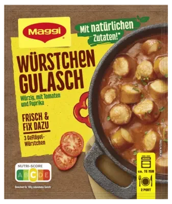 MAGGI Fix für Würstchen Gulasch