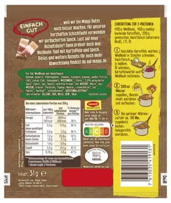 MAGGI Fix für Schichtkohl mit Hackfleisch