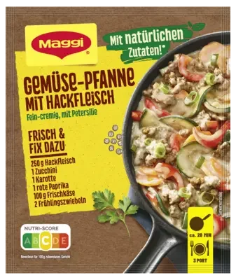 MAGGI Fix für Gemüse-Pfanne mit Hackfleisch