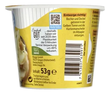MAGGI 5 Minuten Terrine Kartoffelbrei mit Creme Fraiche
