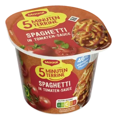 MAGGI 5 Minuten Terrine Spaghetti in Tomatensauce