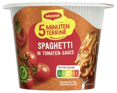 MAGGI 5 Minuten Terrine Spaghetti in Tomatensauce