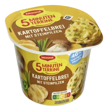 MAGGI 5 Minuten Terrine Kartoffelbrei mit Steinpilzen