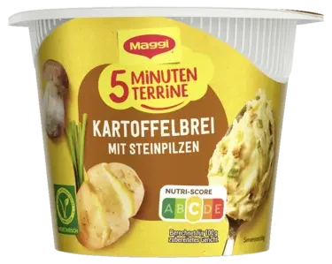 MAGGI 5 Minuten Terrine Kartoffelbrei mit Steinpilzen