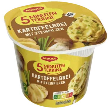 MAGGI 5 Minuten Terrine Kartoffelbrei mit Steinpilzen