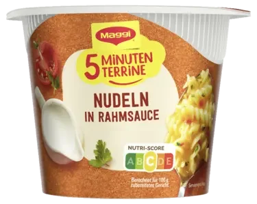 Maggi 5 Minuten Terrine Nudeln in Rahmsauce
