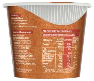 MAGGI 5 Minuten Terrine Spaghetti Bolognese