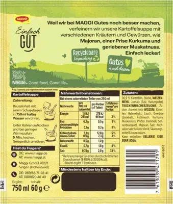 MAGGI Guten Appetit Kartoffelcreme Suppe