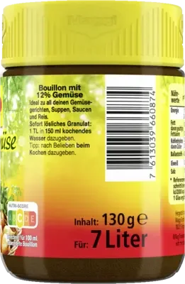 MAGGI Bouillon Gartengemüse Glas 10x130g