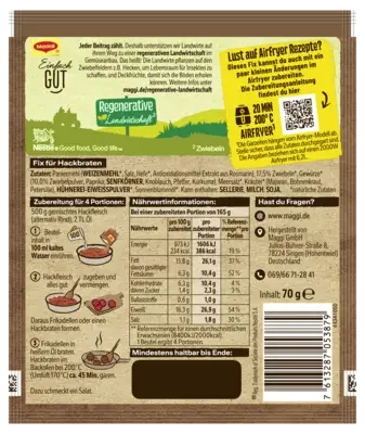 MAGGI Fix für Hackbraten (Air Fryer geeignet)