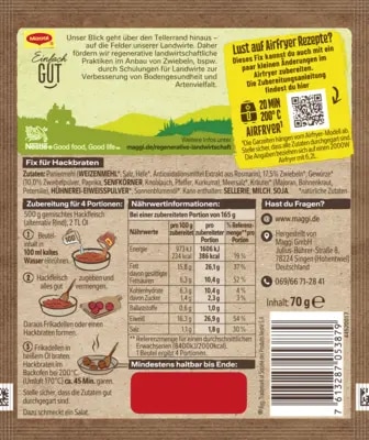 MAGGI Fix für Hackbraten (Air Fryer geeignet)