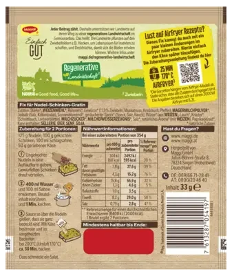 MAGGI Fix für Nudel-Schinken Gratin (Air Fryer geeignet)