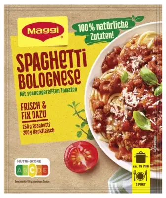 MAGGI Fix für Spaghetti Bolognese - 100% natürliche Zutaten