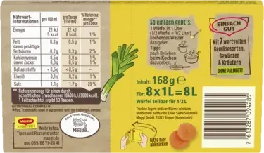 MAGGI Klare Suppe mit Suppengrün 8x1 L