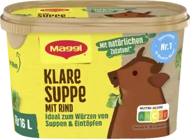 MAGGI Klare Suppe mit Rind, ergibt 16 Liter
