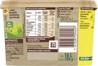 MAGGI Klare Suppe mit Rind, ergibt 16 Liter