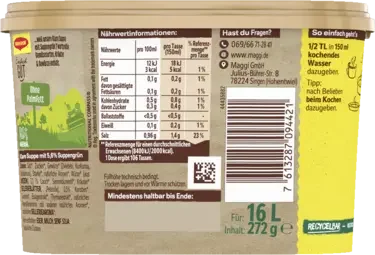 MAGGI Klare Suppe mit Suppengrün, ergibt 16 Liter