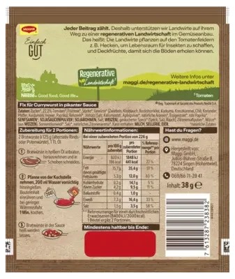 MAGGI Fix für Currywurst