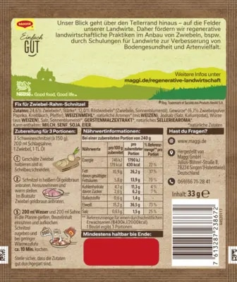 MAGGI Fix für Zwiebel-Rahm Schnitzel